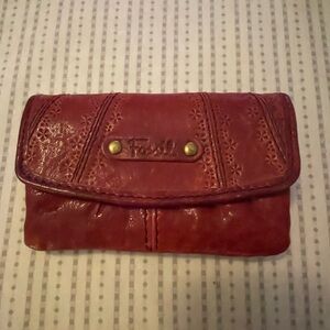Fossil Women's Burgundy Leather Wallet